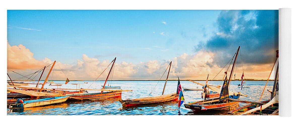 Boats Yoga Mat featuring the photograph The fleet by Patrick Kain