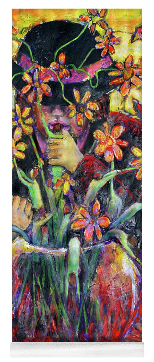 Animals Yoga Mat featuring the painting The flower arranger by Jeremy Holton