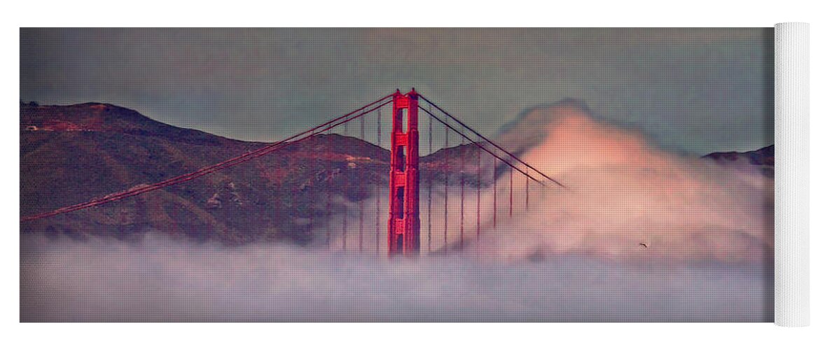 Golden Gate Bridge Yoga Mat featuring the photograph The Fog by Hanny Heim