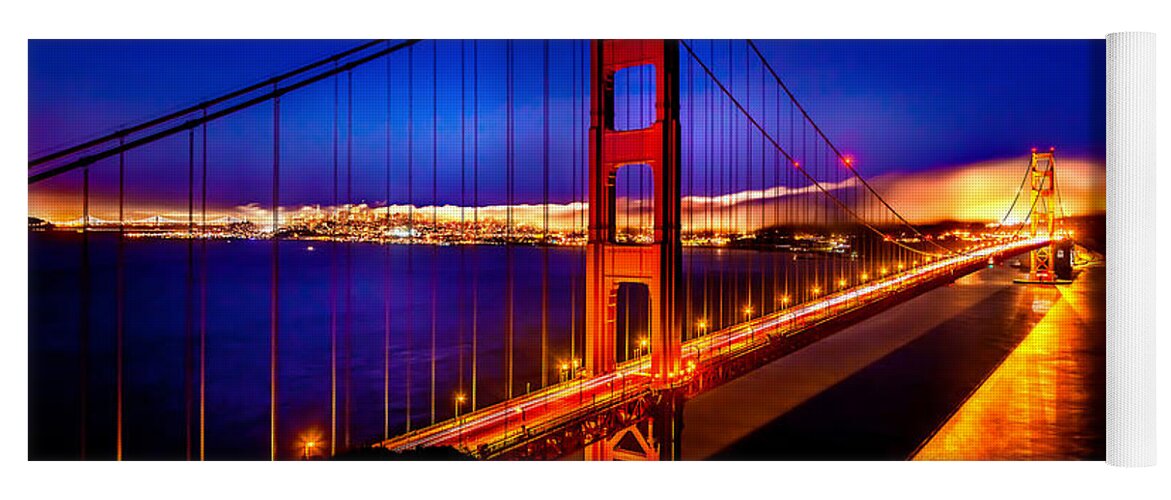 Golden Gate Bridge Yoga Mat featuring the photograph The Golden Path by Az Jackson