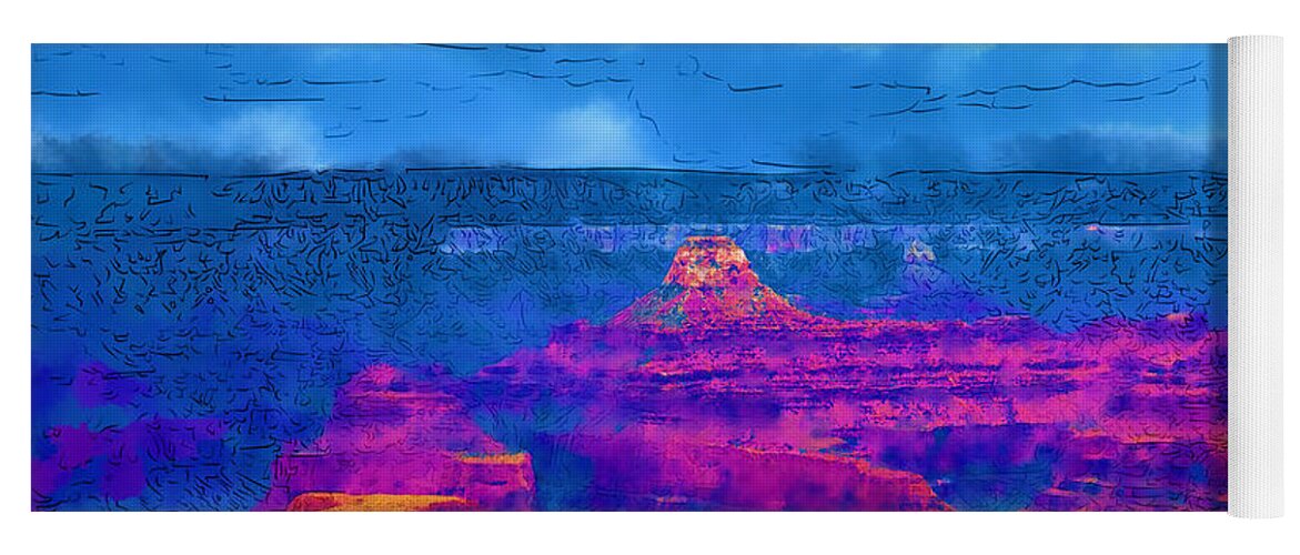 Grand-canyon Yoga Mat featuring the digital art The Grand Canyon Alive In Color by Kirt Tisdale