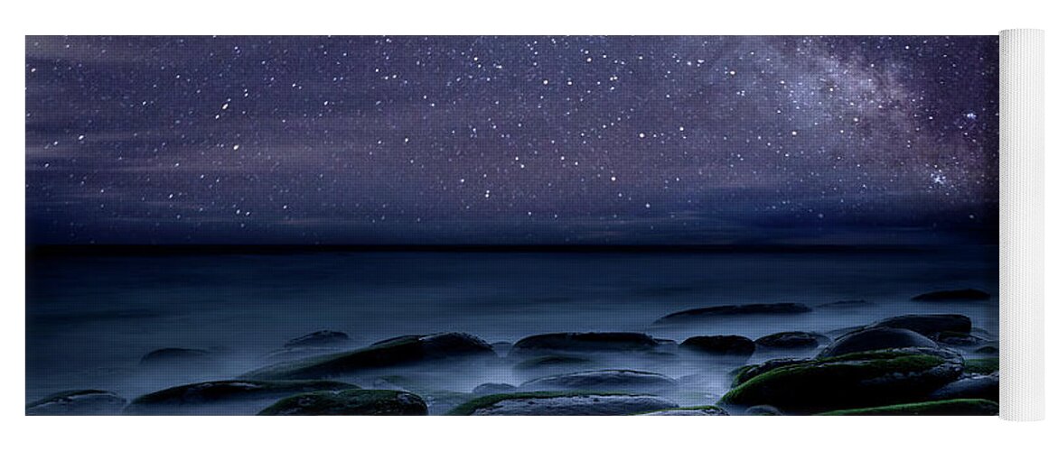 Night Yoga Mat featuring the photograph The immensity of time by Jorge Maia