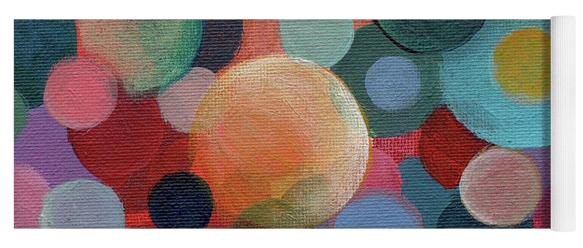 Circles Yoga Mat featuring the painting The Joy of Design X L by Helena Tiainen