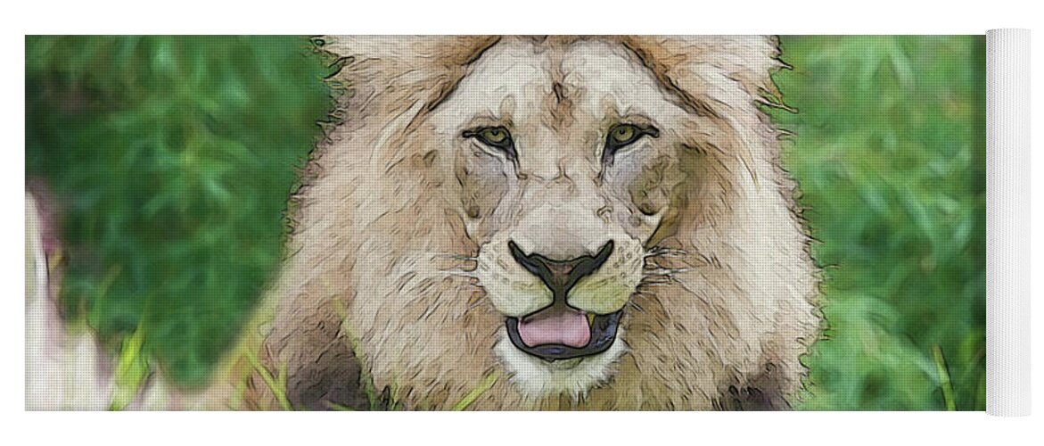 Cincinnati Zoo Yoga Mat featuring the photograph The King by Ed Taylor