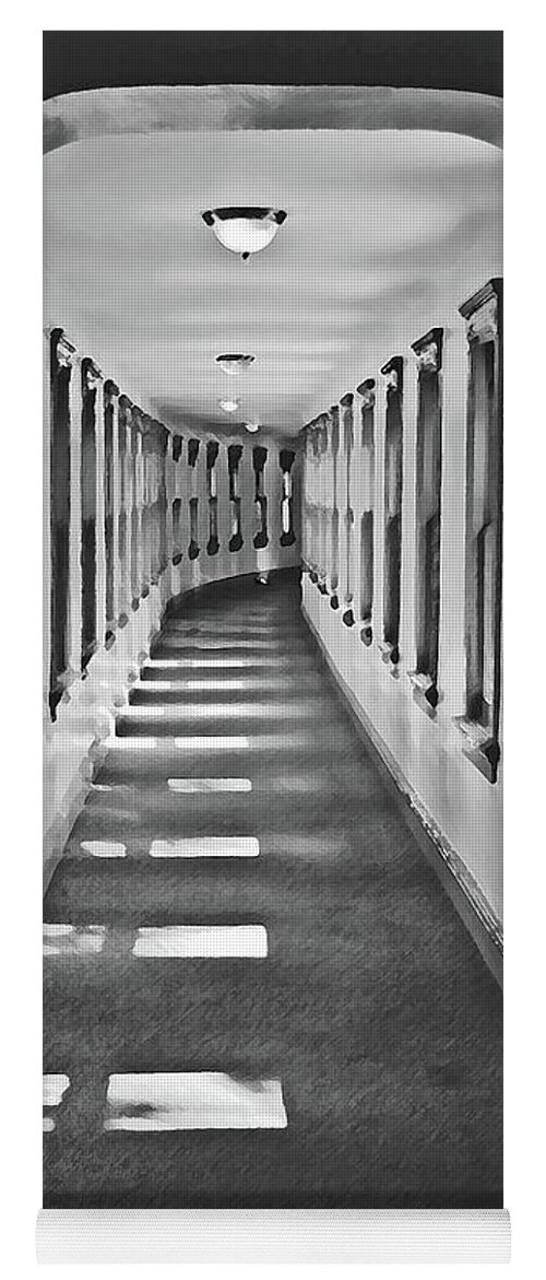 Hallway Yoga Mat featuring the photograph The Long Hall by Jost Houk