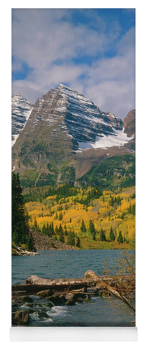 Mark Miller Photos Yoga Mat featuring the photograph The Maroon Bells in Autumn by Mark Miller