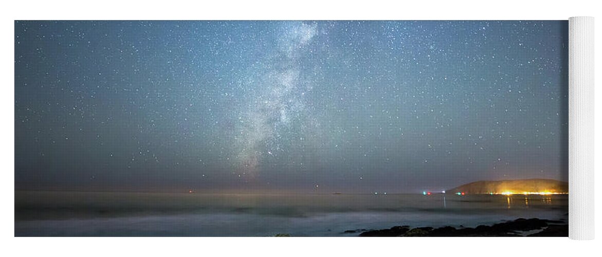 Milky Way Yoga Mat featuring the photograph The Milky Way and Avila Beach by Mimi Ditchie