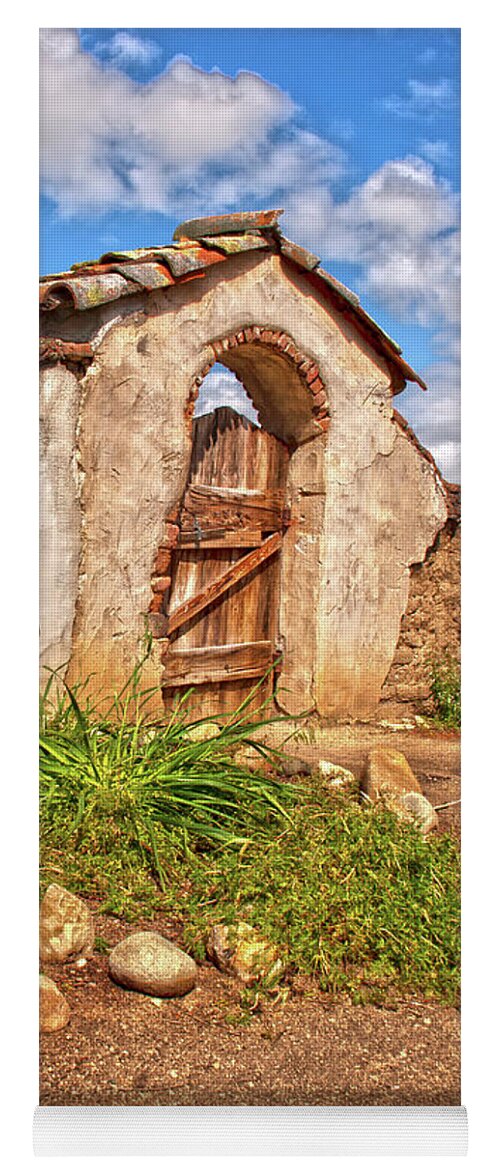 California Missions Yoga Mat featuring the photograph The North Gate - Mission San Miguel Arcangel, California by Denise Strahm