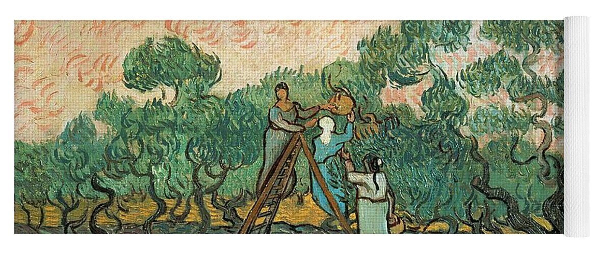 The Yoga Mat featuring the painting The Olive Pickers by Vincent van Gogh