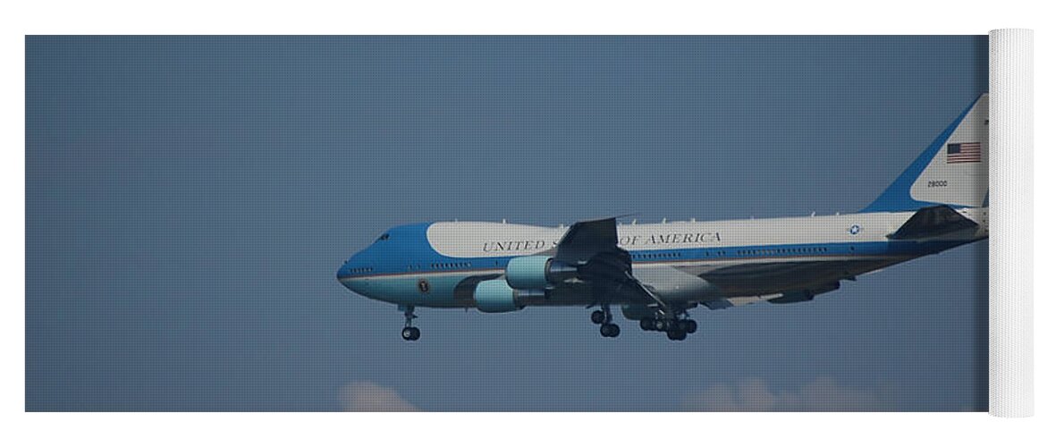 President's Plane Yoga Mat featuring the photograph The President's Aircraft by Susan Stevens Crosby