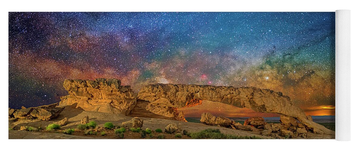 Astronomy Yoga Mat featuring the photograph The Rise by Ralf Rohner