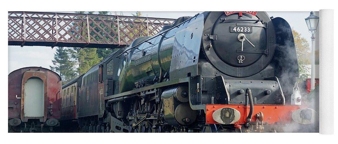 Steam Yoga Mat featuring the photograph The Royal Scot at Butterley by David Birchall