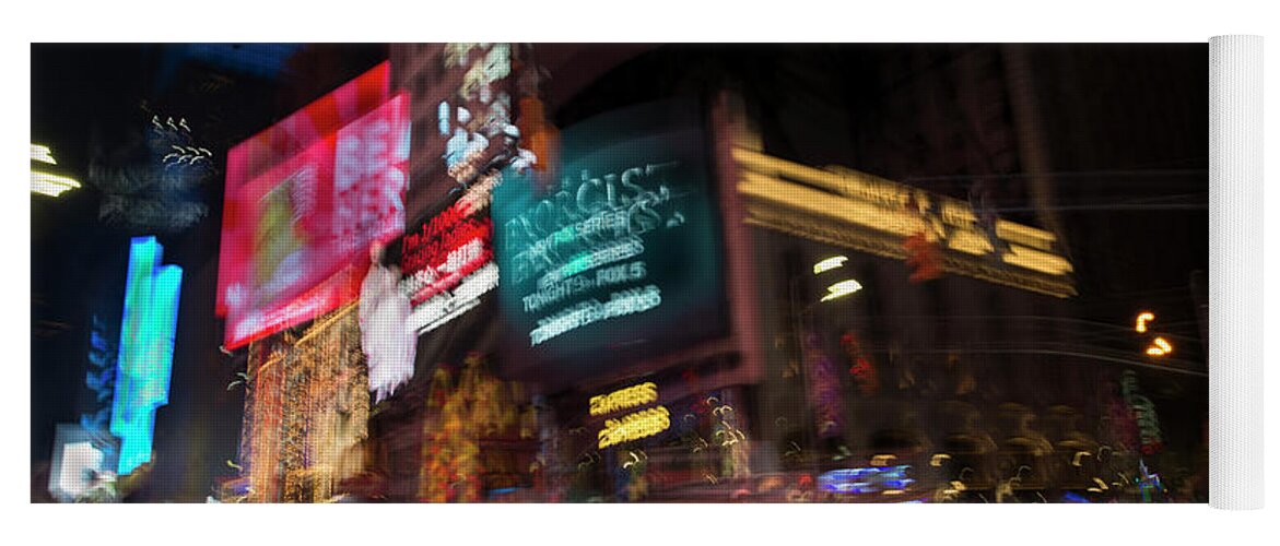 New York Yoga Mat featuring the photograph The Running of the Taxis by Alex Lapidus