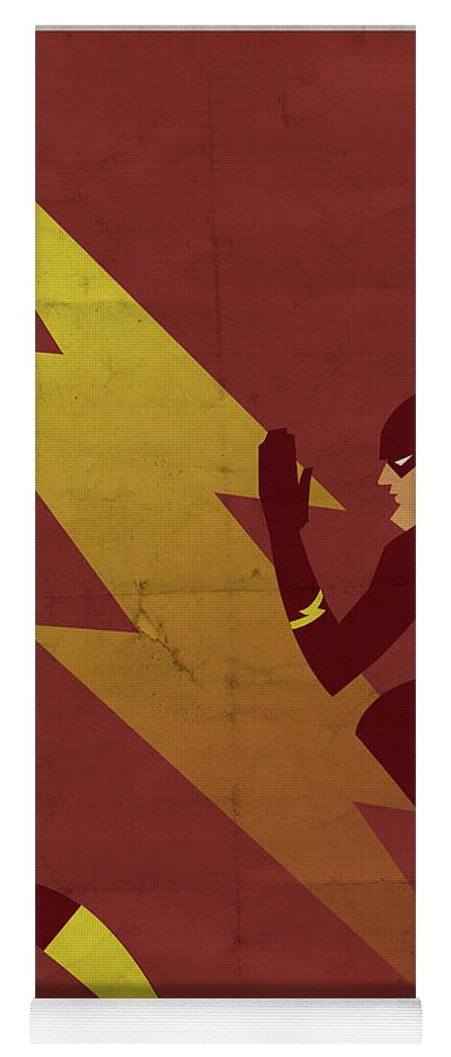 Fast Yoga Mat featuring the digital art The Scarlet Speedster by Michael Myers