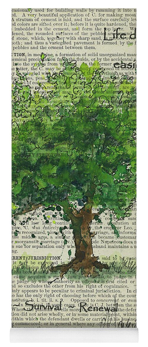 Survivor Tree Yoga Mat featuring the painting The Survivor Tree 9/11 by Maria Hunt