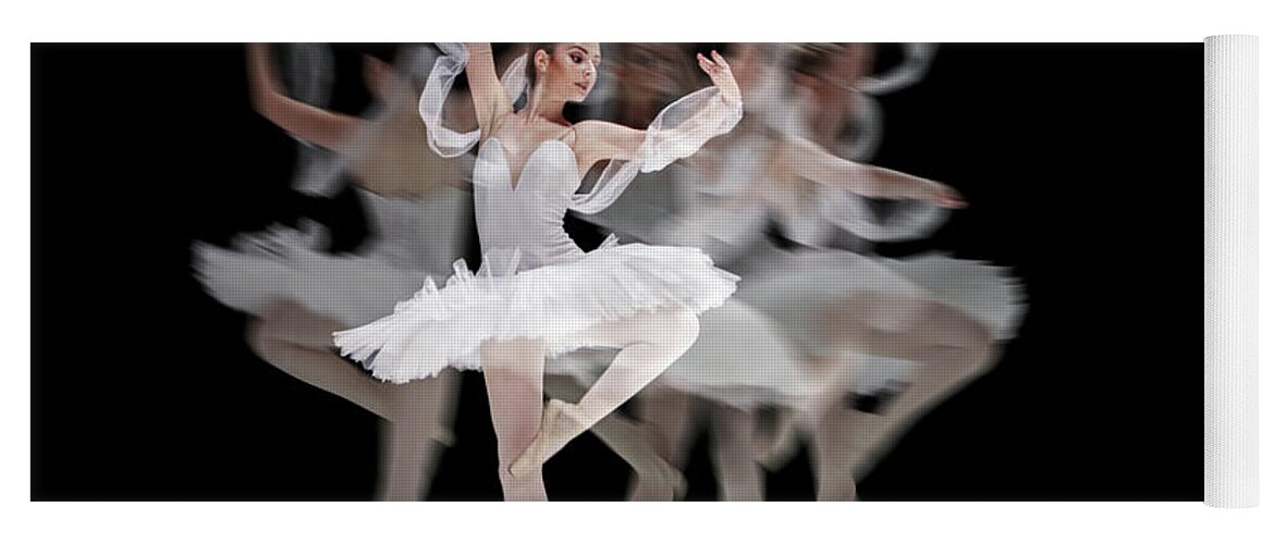 Ballet Yoga Mat featuring the photograph The Swan Ballet dancer by Dimitar Hristov