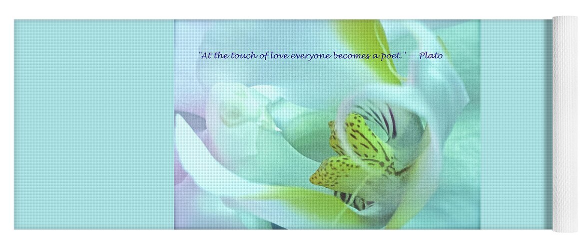 Macro Image Yoga Mat featuring the photograph The Touch of Love by Venetia Featherstone-Witty