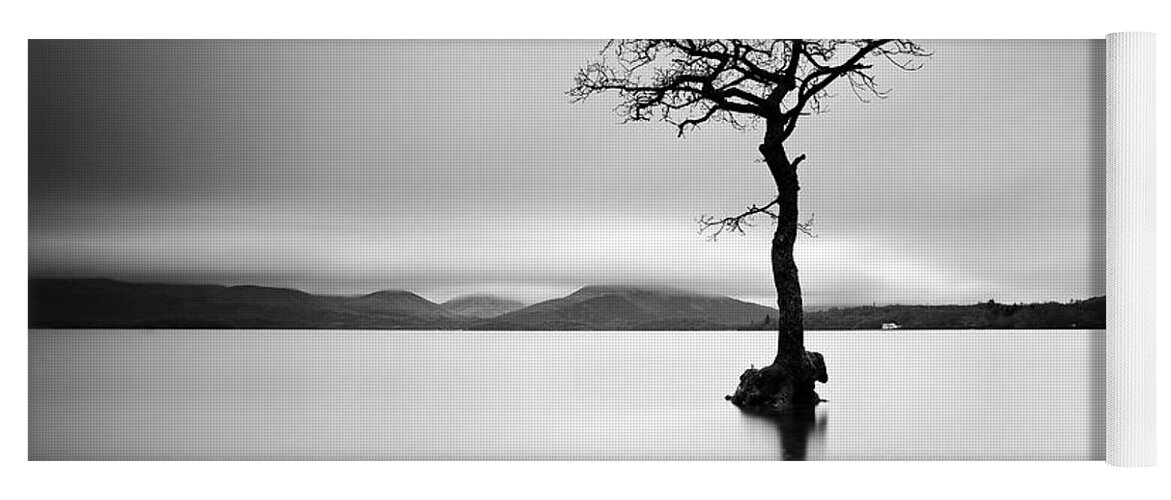 Loch Lomond Yoga Mat featuring the photograph The Tree by Grant Glendinning