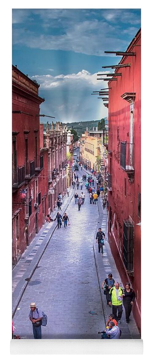 Street Yoga Mat featuring the photograph The View Down Recreo by Barry Weiss