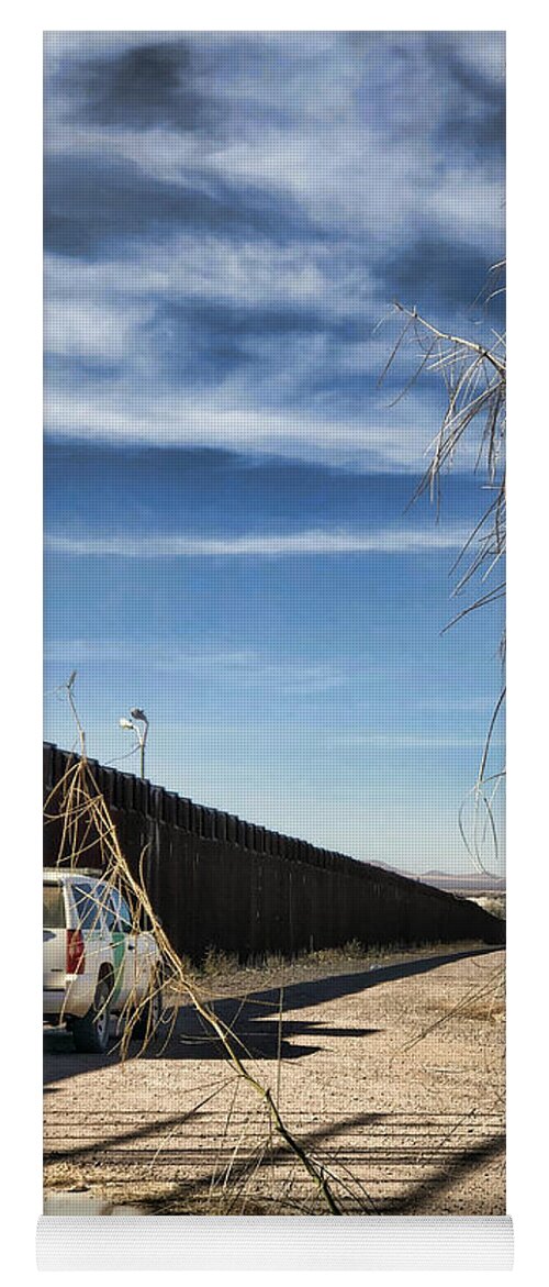 Us-mexico Border Wall Yoga Mat featuring the photograph The Wall by Tatiana Travelways
