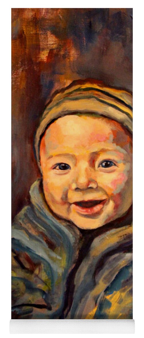 Baby Yoga Mat featuring the painting The Warmth of Winter by Angelique Bowman