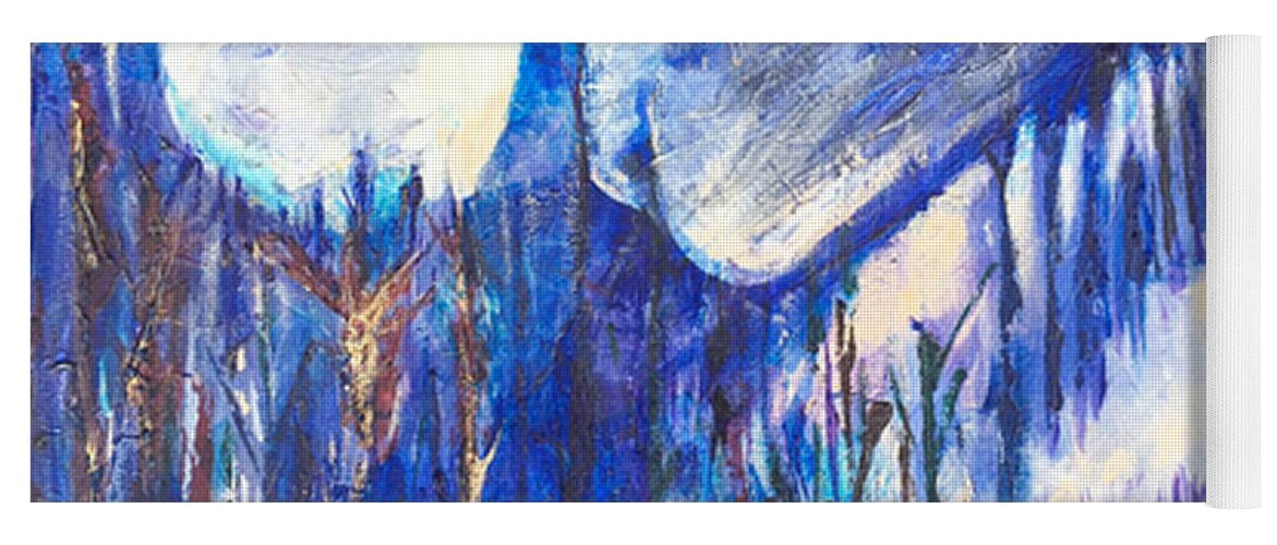 The Wind Blows A Kiss To The Moon Yoga Mat featuring the painting The Wind Blows a Kiss to the Moon by Seth Weaver