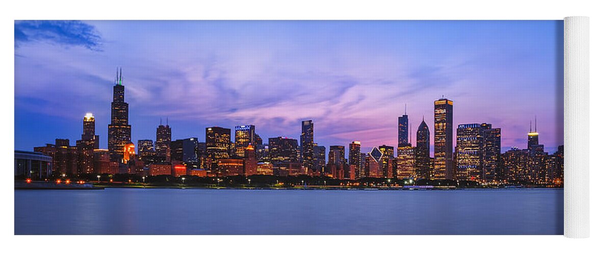 Lake Michigan Yoga Mat featuring the photograph The Windy City by Scott Norris