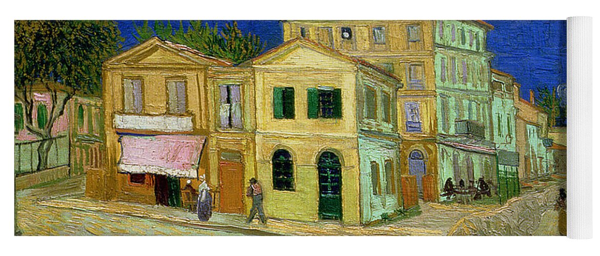 The Yoga Mat featuring the painting The Yellow House by Vincent Van Gogh