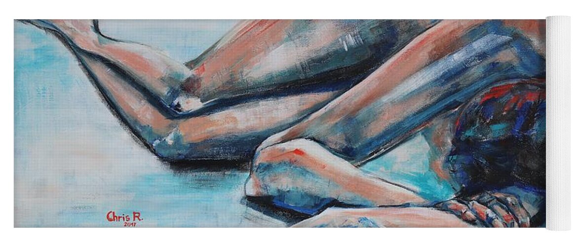 Woman Yoga Mat featuring the painting These Feelings Won t Go Away by Christel Roelandt