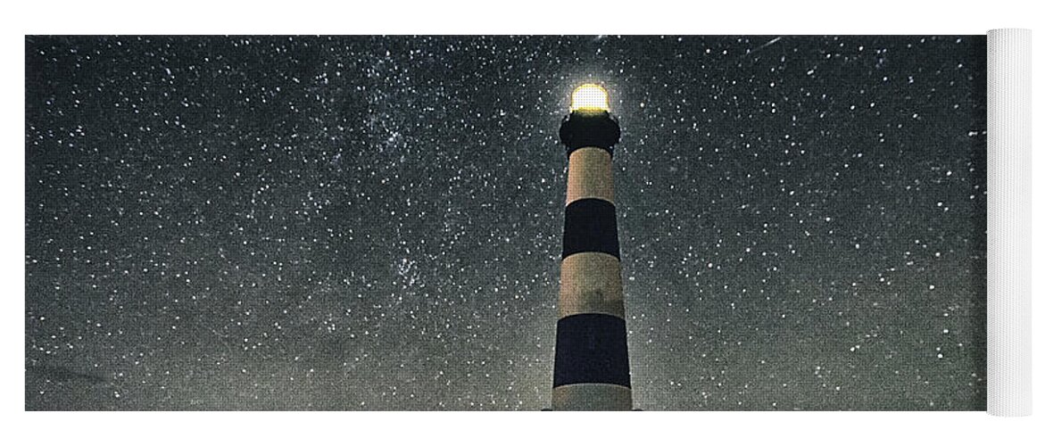 Lighthouse Yoga Mat featuring the photograph They Only Come Out At Night by Robert Fawcett