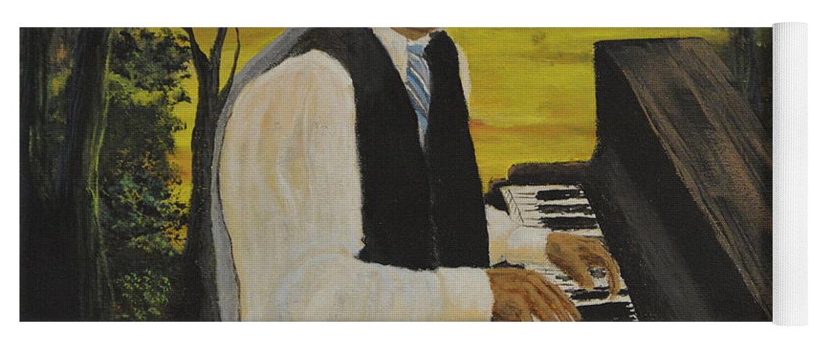 Fats Waller Yoga Mat featuring the painting Thomas Fats Waller by Rod B Rainey