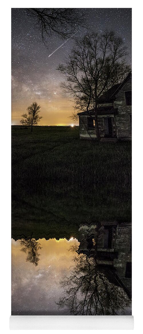 Sky Yoga Mat featuring the photograph Through a mirror darkly by Aaron J Groen