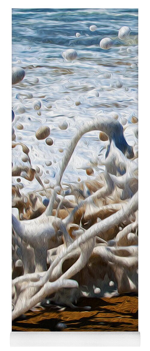 Surf Yoga Mat featuring the photograph Tidal Abstraction by Joe Schofield