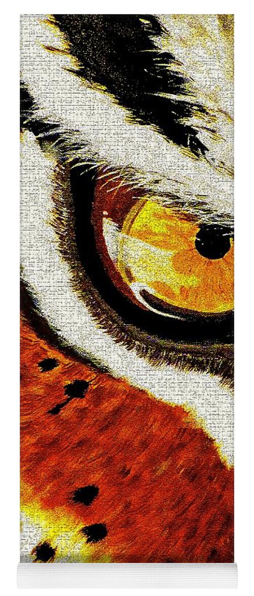 Tiger Yoga Mat featuring the painting Tiger's Eye by Saundra Myles