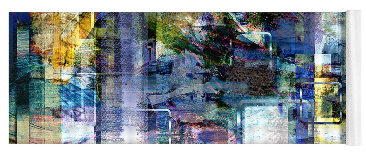 Abstract Yoga Mat featuring the digital art Time framing by Art Di