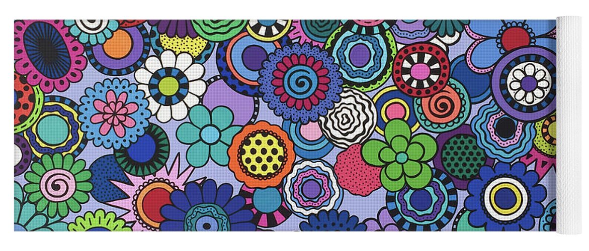 Flowers Yoga Mat featuring the painting Time to Bloom by Beth Ann Scott