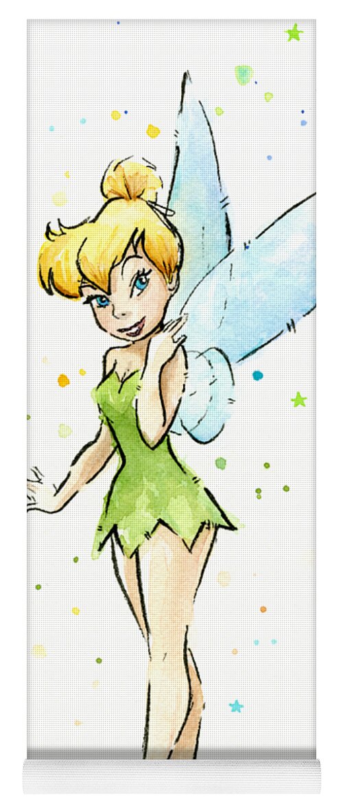 Tinker Yoga Mat featuring the painting Tinker Bell by Olga Shvartsur