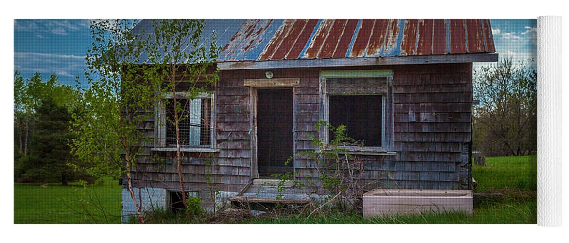 Abandoned Yoga Mat featuring the photograph Tiny Farmhouse by Roger Monahan