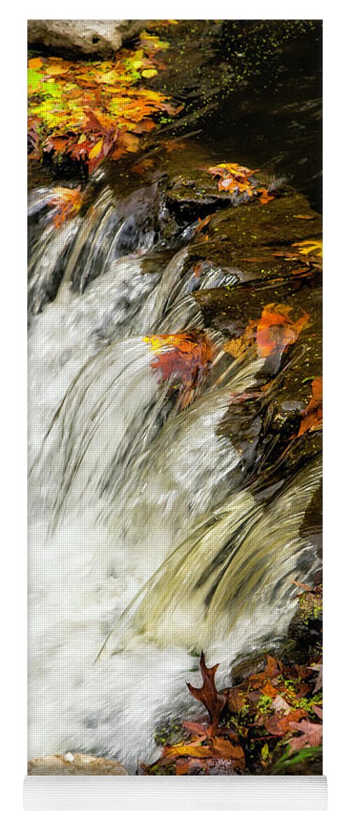 Autumn Yoga Mat featuring the photograph Tiny Waterfalls by Timothy Hacker