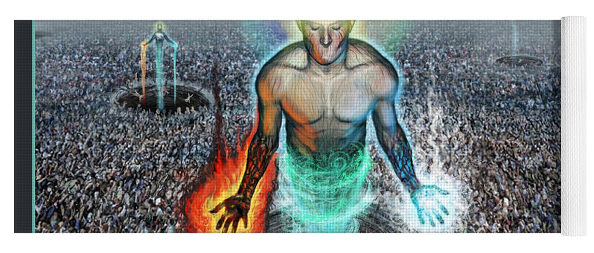 Tonykoehl Yoga Mat featuring the digital art To Rise Above the Masses by Tony Koehl