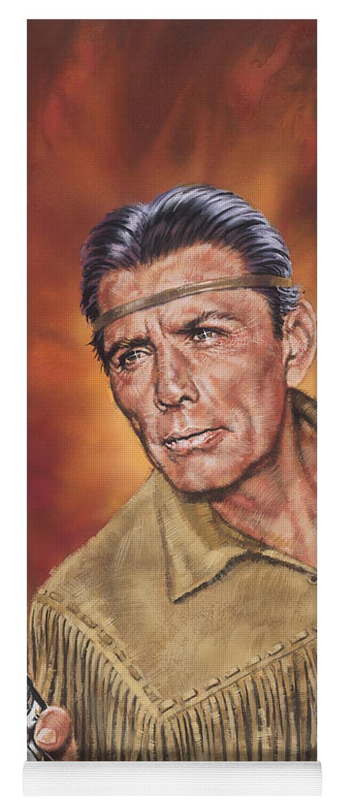 Portraits Yoga Mat featuring the painting Tonto - Jay Silverheels by Dick Bobnick