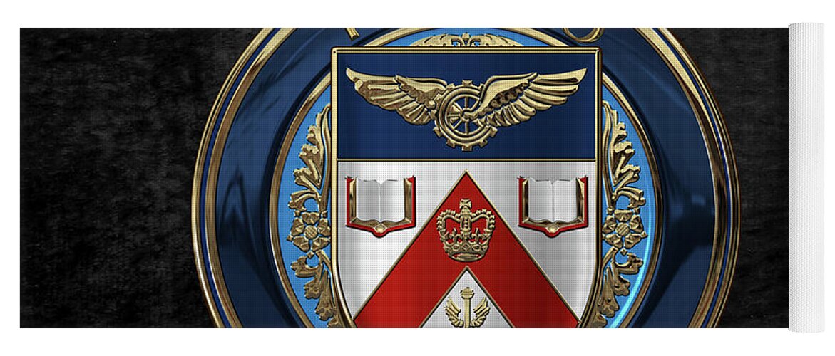 'law Enforcement Insignia & Heraldry' Collection By Serge Averbukh Yoga Mat featuring the digital art Toronto Police Service - T P S Emblem over Black Velvet by Serge Averbukh