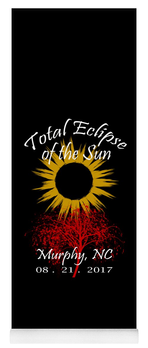 Total Yoga Mat featuring the digital art Total Eclipse T-shirt Art Murphy NC by Debra and Dave Vanderlaan