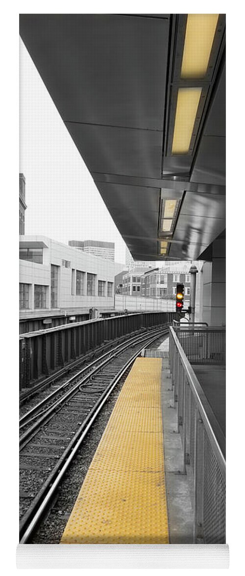 Metro Yoga Mat featuring the photograph Train Tracks y1 by Carlos Diaz