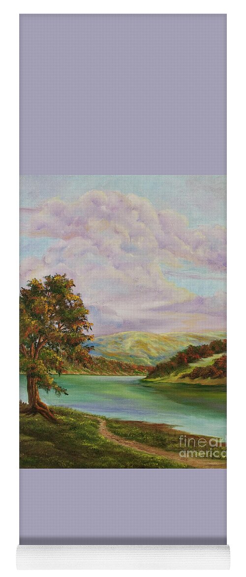 Country Landscape Painting Yoga Mat featuring the painting Tranquility by Charlotte Blanchard
