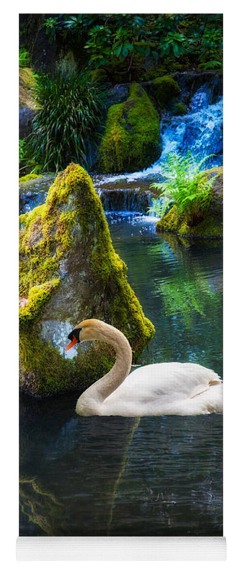 Swan Yoga Mat featuring the photograph Tranquility by Harry Spitz