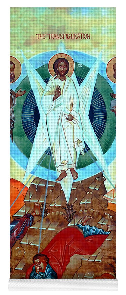 Resurrection Of Christ Yoga Mat featuring the painting Transfiguration of the Lord by Munir Alawi