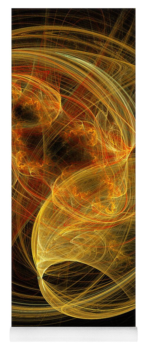 Andee Design Abstract Yoga Mat featuring the digital art Travel In Time To 1969 Time Warp by Andee Design