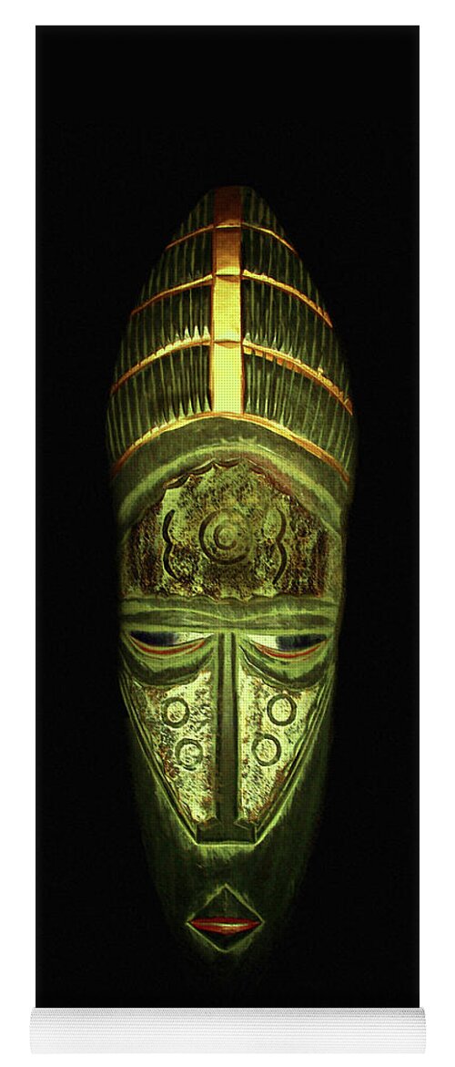Mask Yoga Mat featuring the photograph Tribal Mask by David Dehner
