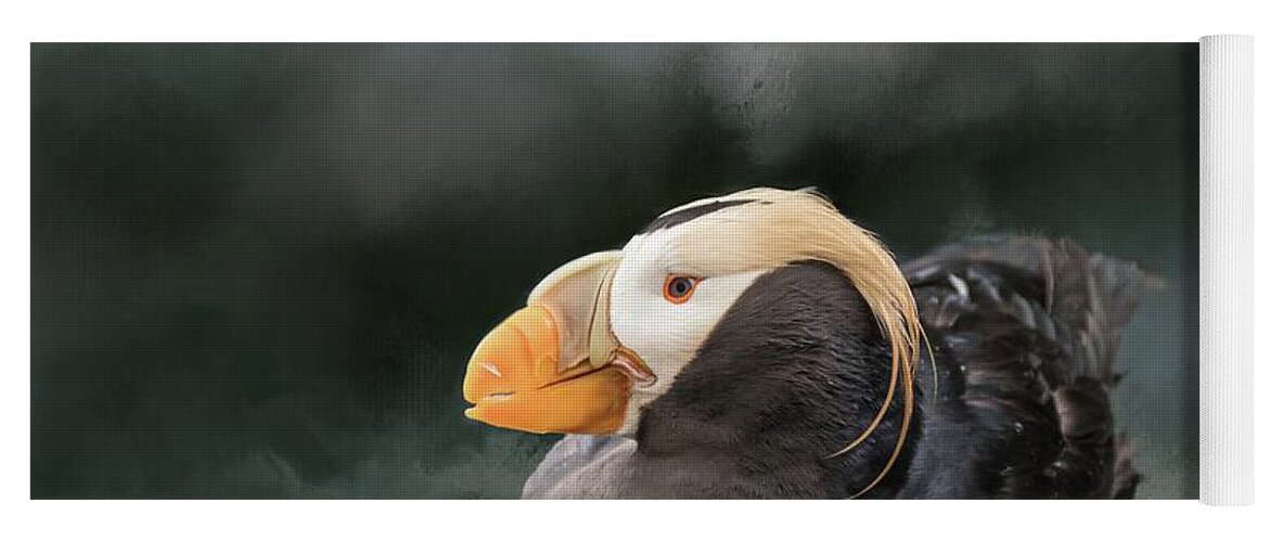 Tufted Puffin Yoga Mat featuring the photograph Tufted Puffin by Eva Lechner